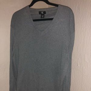 CALVIN KLEIN MENS GRAY SWEATER SIZE LARGE